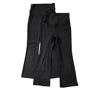 Old Navy | 2-Pairs Black Cross Front Flare Legging Pants, Girl’s Size Medium
